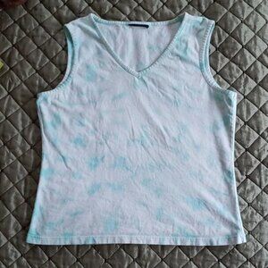 TWO ITEMS Cute tie dyed tank top & Fashion necklace with spirals and crystals